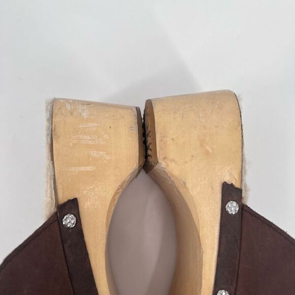 Ugg Fisherman Ore Clogs Sherpa lined Gaucho shoes sandals Size 9 - Picture 6 of 11